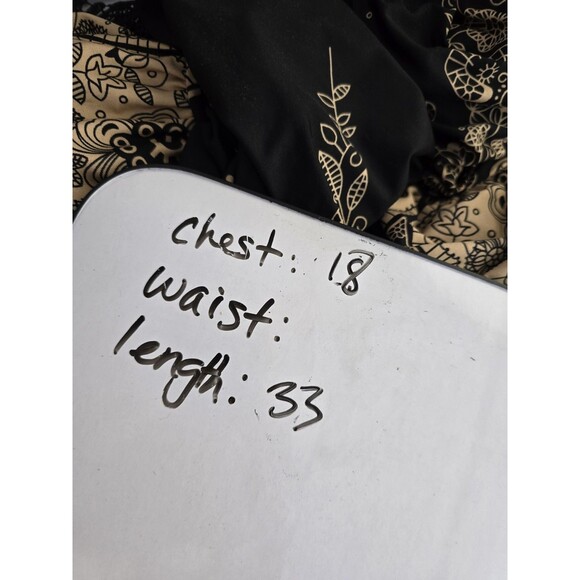 White Mark Black & Gold Paisley Print Off-Shoulder Mini Dress Women's Size S - Picture 6 of 7